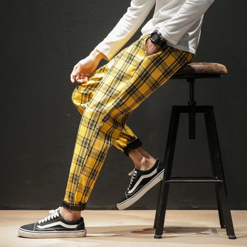 Harrison Cotton Plaid Pants