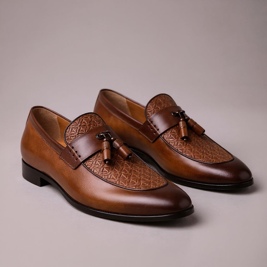 Montari Genuine Leather Tassel Shoes