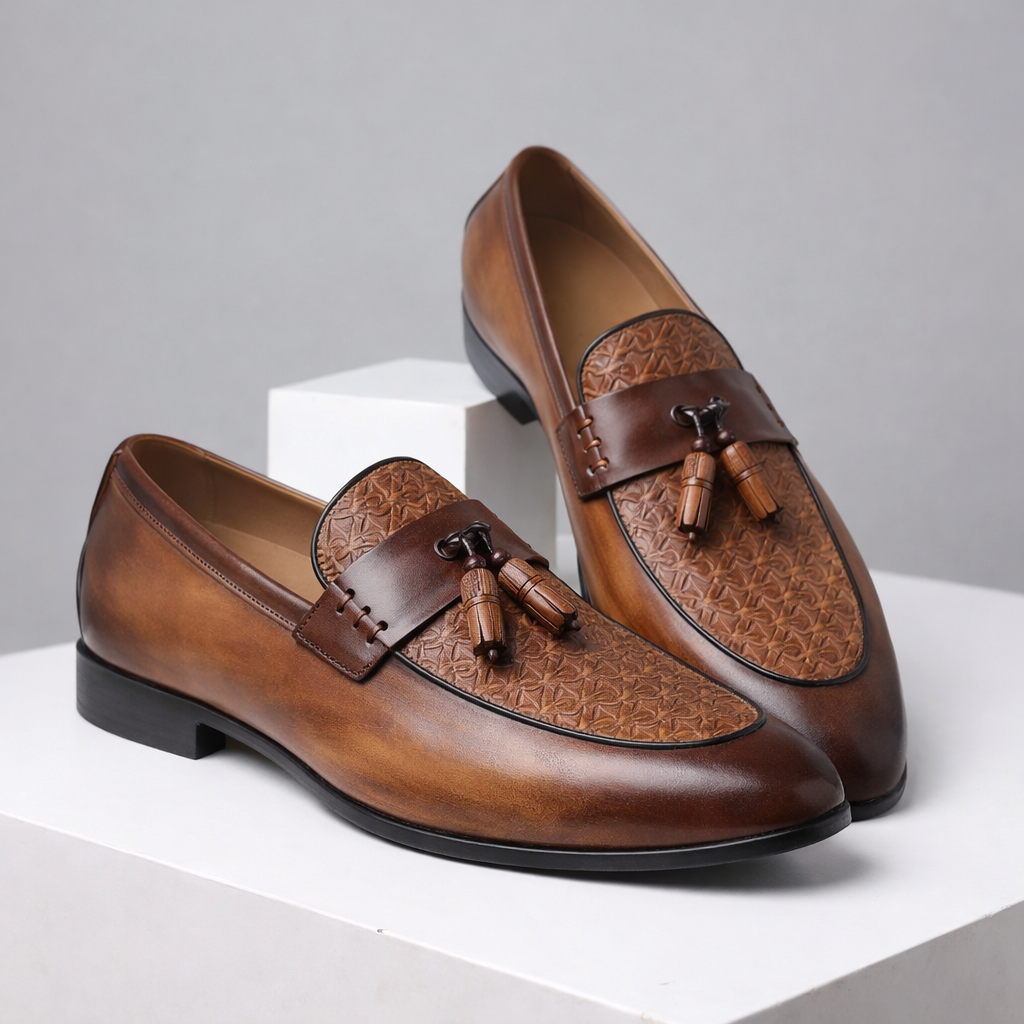 Montari Genuine Leather Tassel Shoes