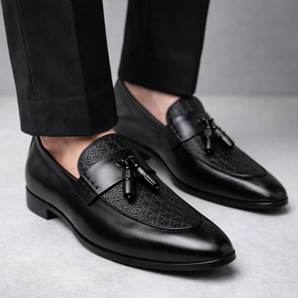 Montari Genuine Leather Tassel Shoes