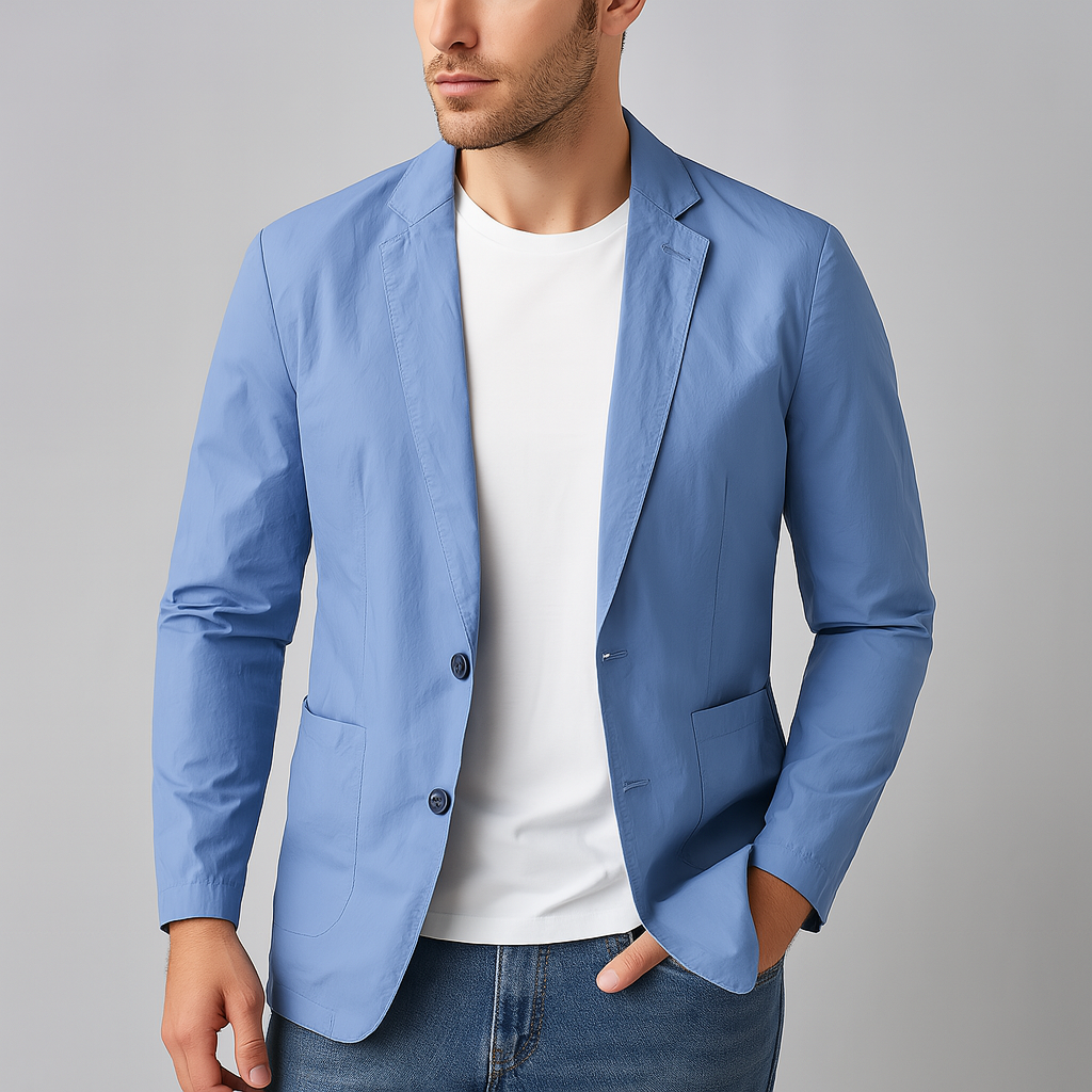 Santori Nylon Button-Up Blazer