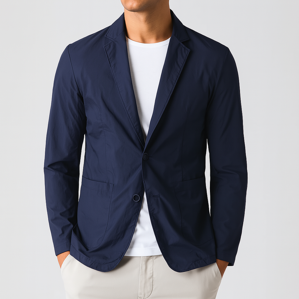 Santori Nylon Button-Up Blazer
