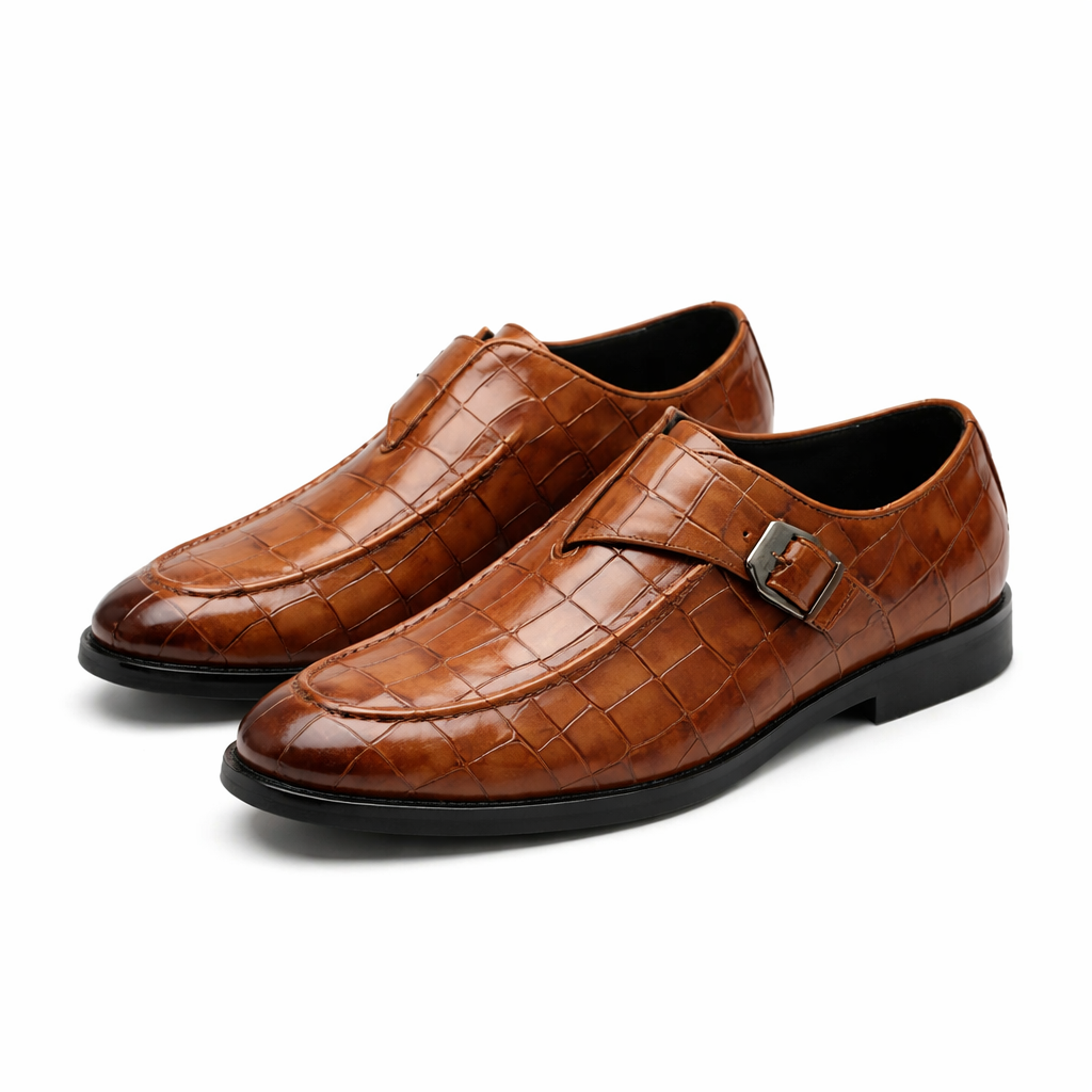 Montari Monk Strap Genuine Leather Shoes