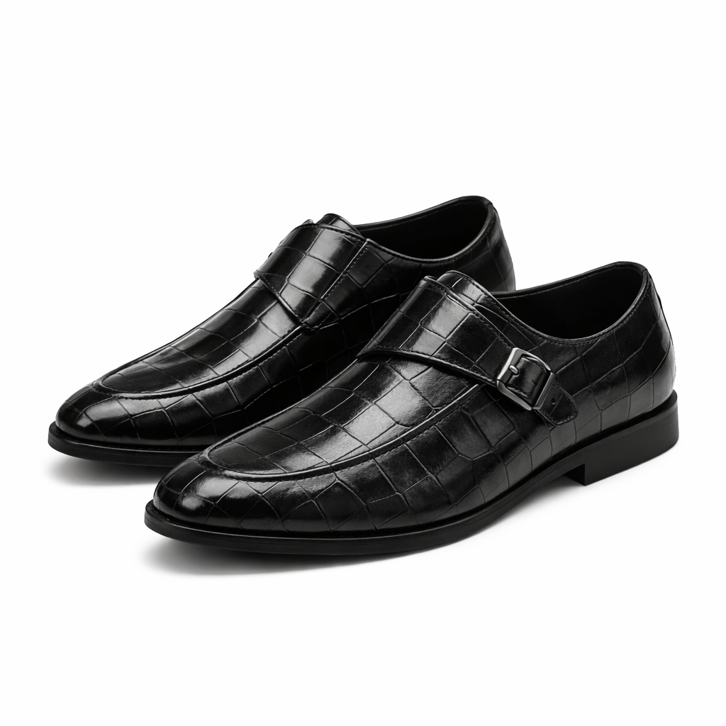 Montari Monk Strap Genuine Leather Shoes