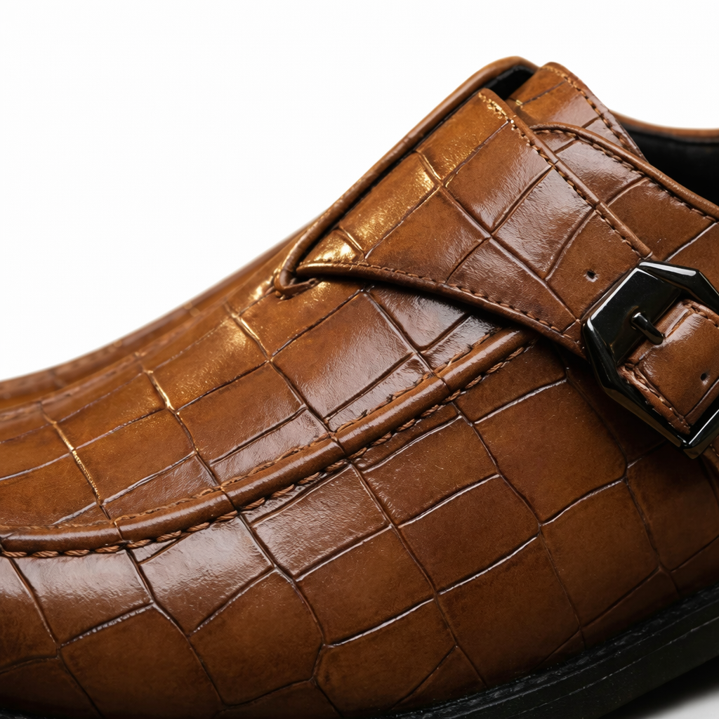 Montari Monk Strap Genuine Leather Shoes
