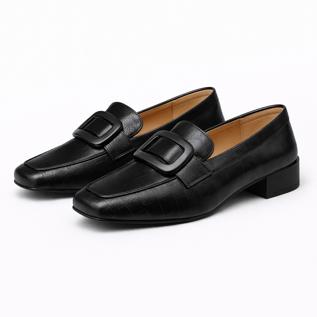 Savina Genuine Leather Low Heel Loafers