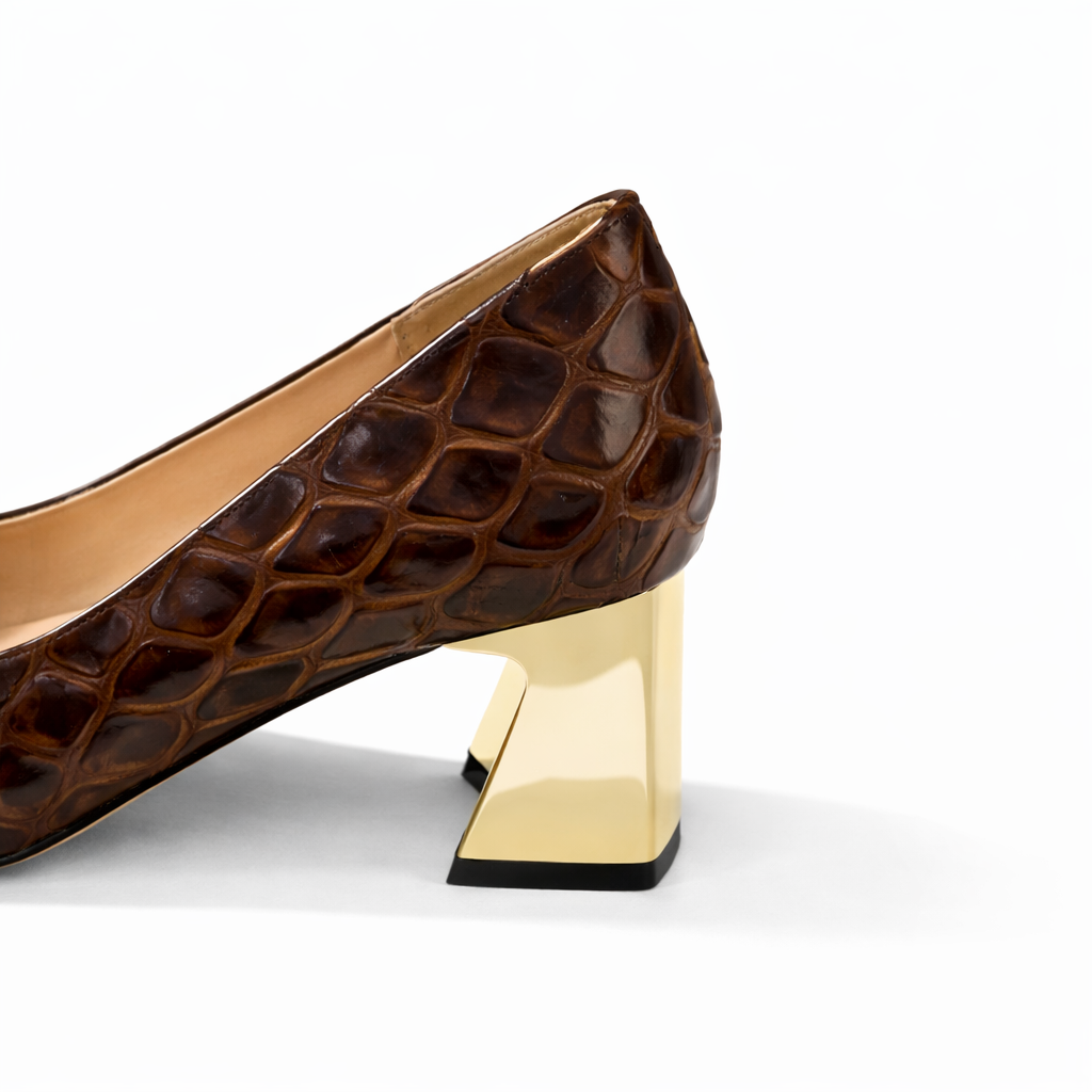 Savina Genuine Leather Heels