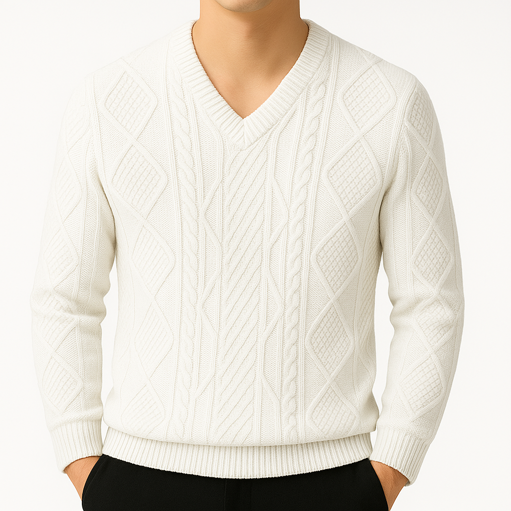 Montari Wool Cable-Knit Sweater