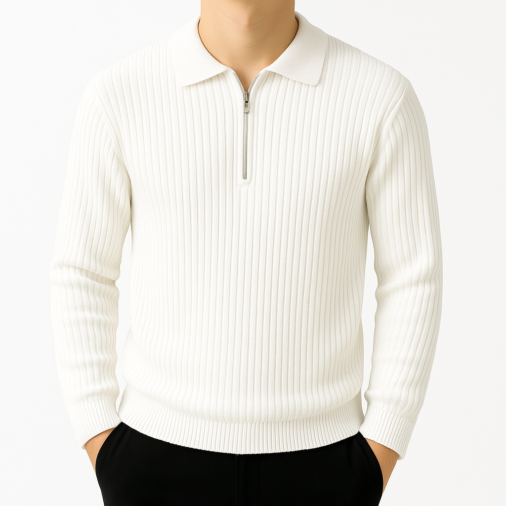 Camden Cotton Quarter-Zip Sweater