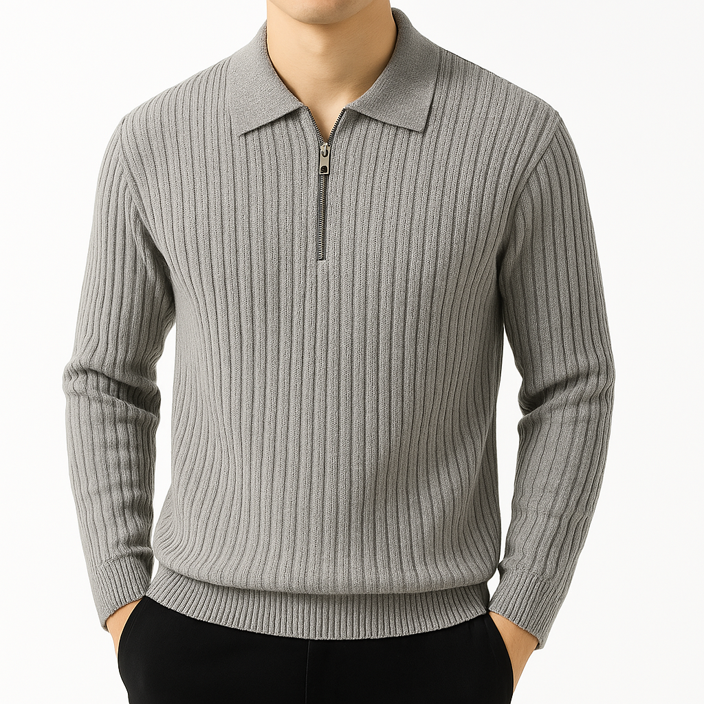 Camden Cotton Quarter-Zip Sweater