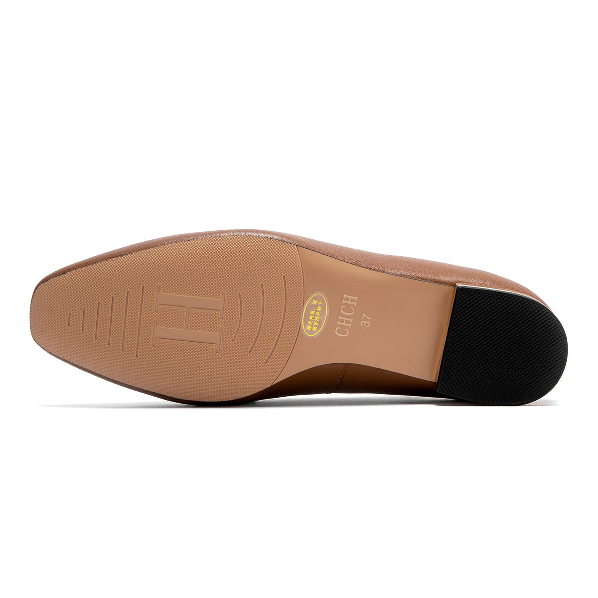 Savina Genuine Leather Heel Loafers