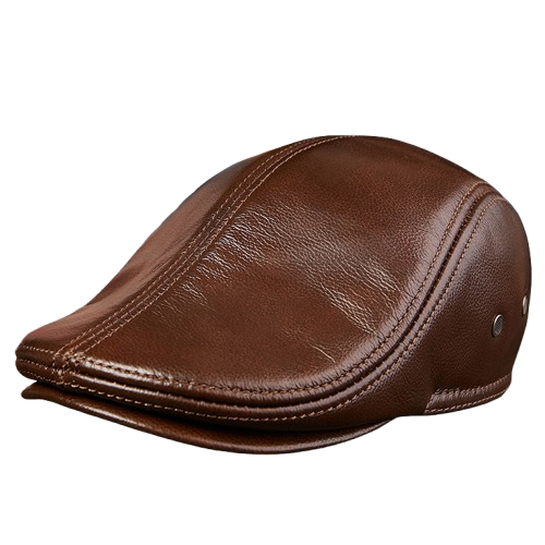 Montari Genuine Leather Beret Cap