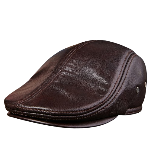 Montari Genuine Leather Beret Cap
