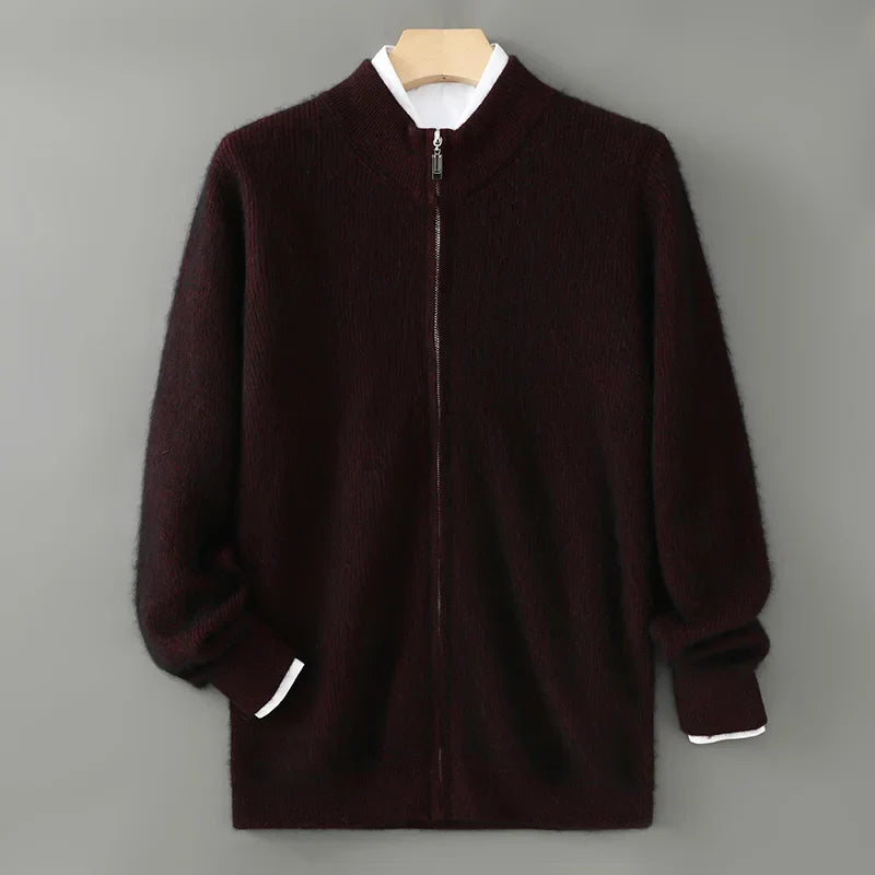 Vestori Cashmere Zip-Up Cardigan