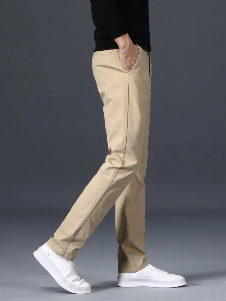 Harrison Cotton Slim-Fit Trousers