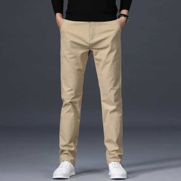 Harrison Cotton Slim-Fit Trousers