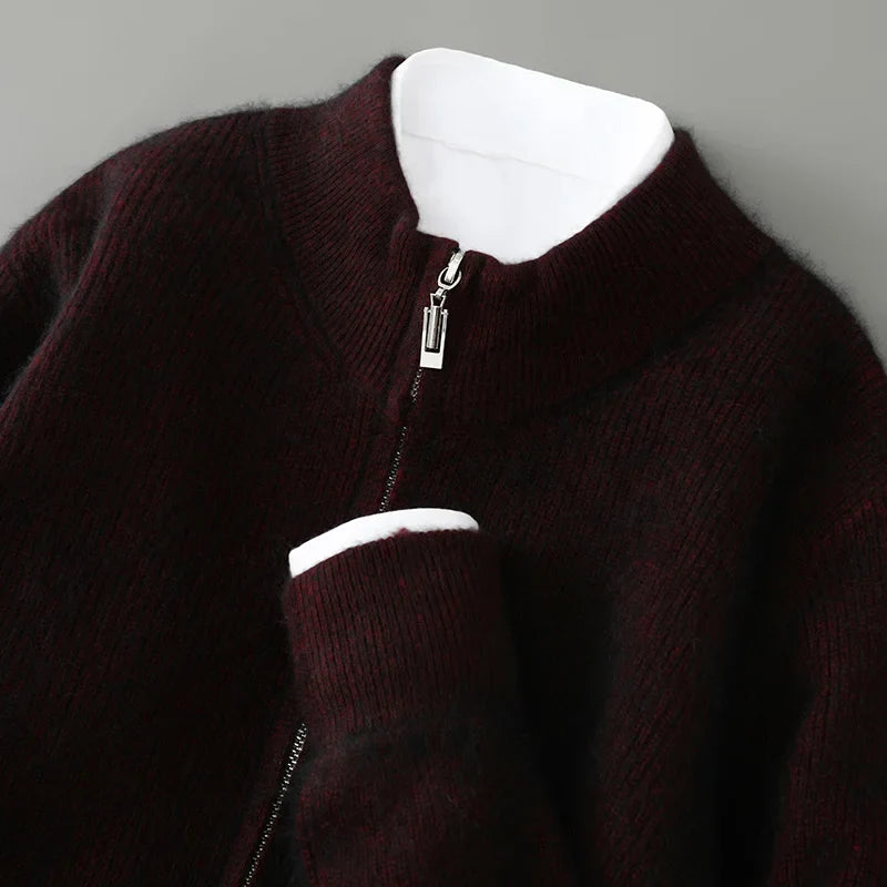 Vestori Cashmere Zip-Up Cardigan