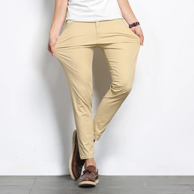 Montari Slim-Fit Cotton Pants
