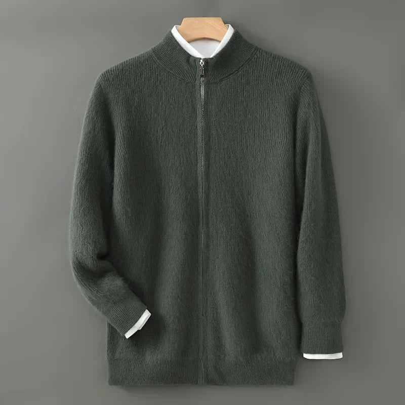 Vestori Cashmere Zip-Up Cardigan