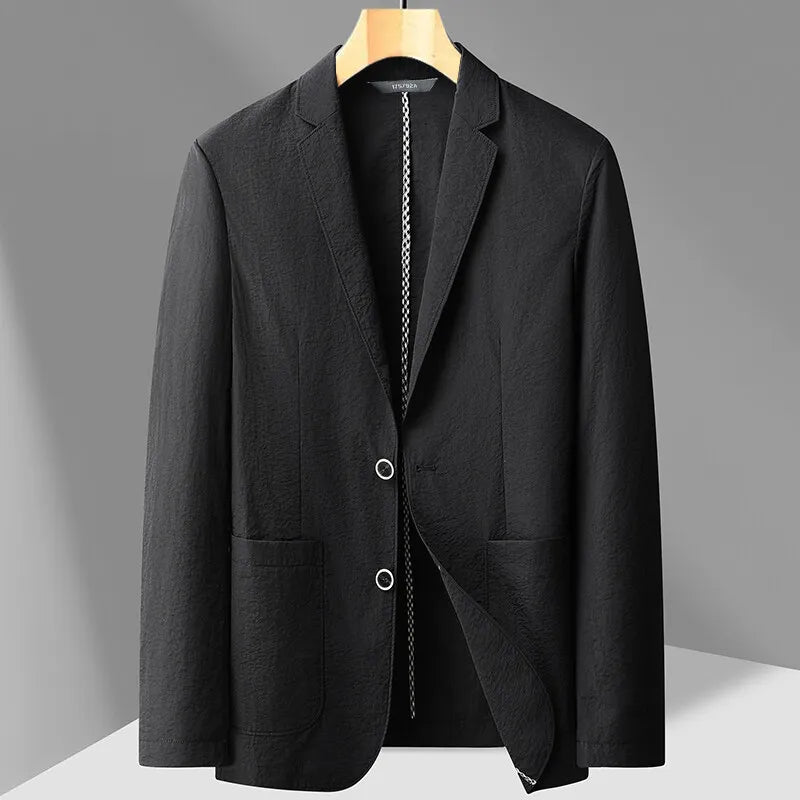 Vestori Linen Button-Up Blazer Jacket