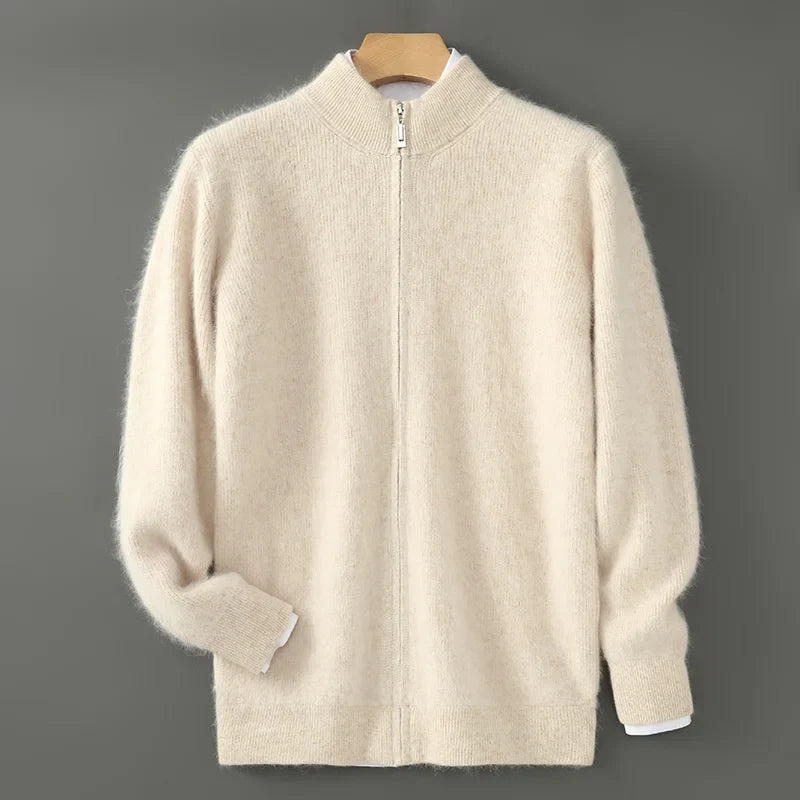 Vestori Cashmere Zip-Up Cardigan