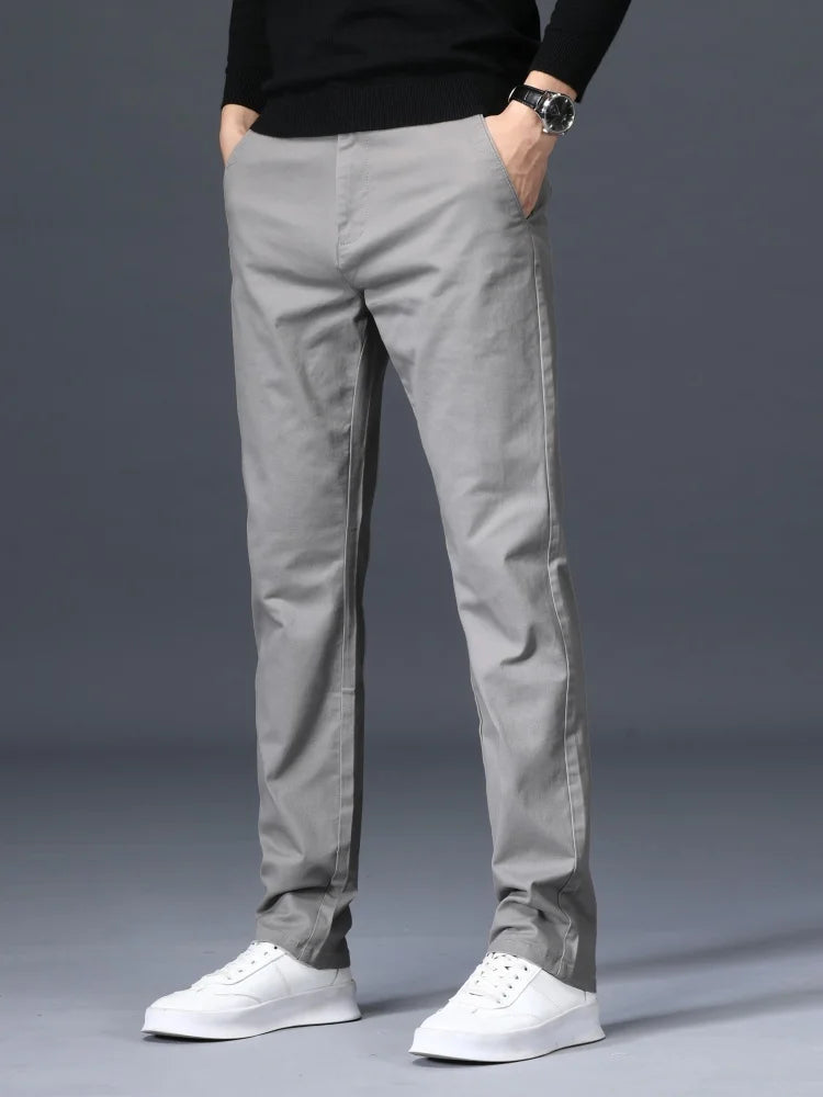 Harrison Cotton Slim-Fit Trousers