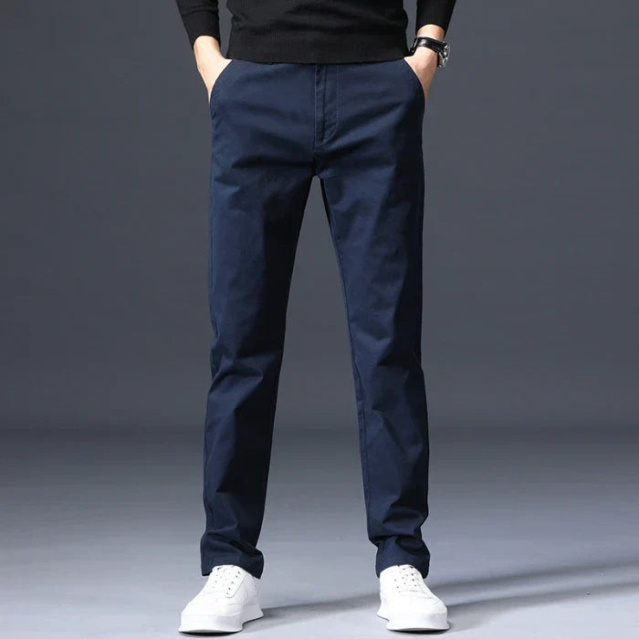 Harrison Cotton Slim-Fit Trousers