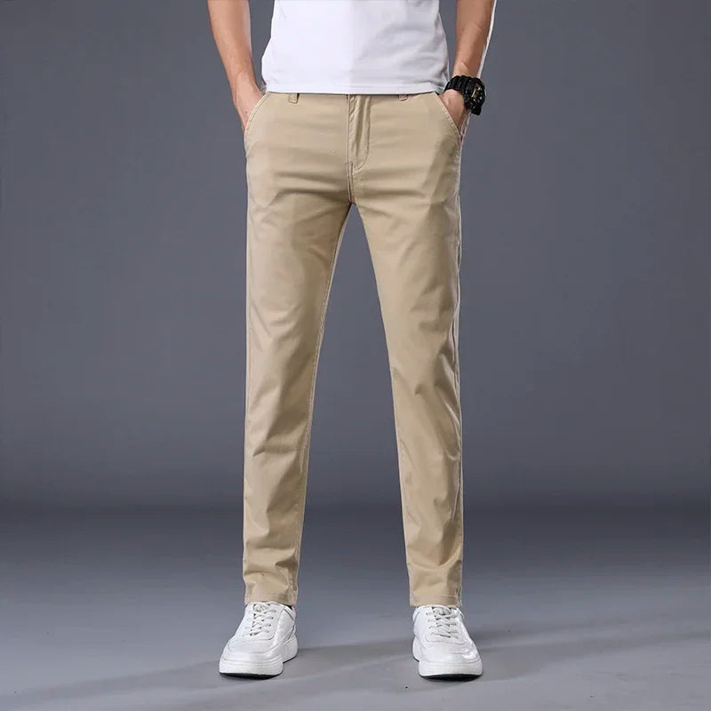 Montari Slim-Fit Cotton Trousers