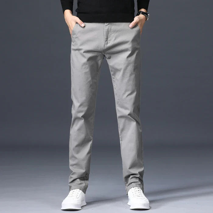 Harrison Cotton Slim-Fit Trousers