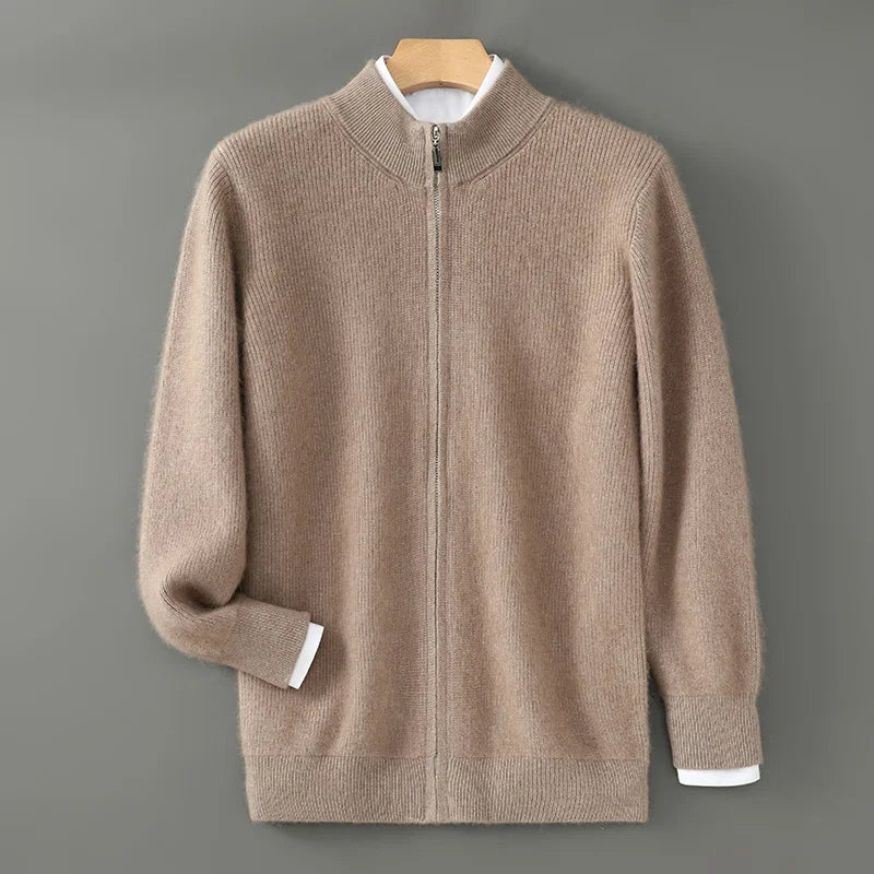 Vestori Cashmere Zip-Up Cardigan