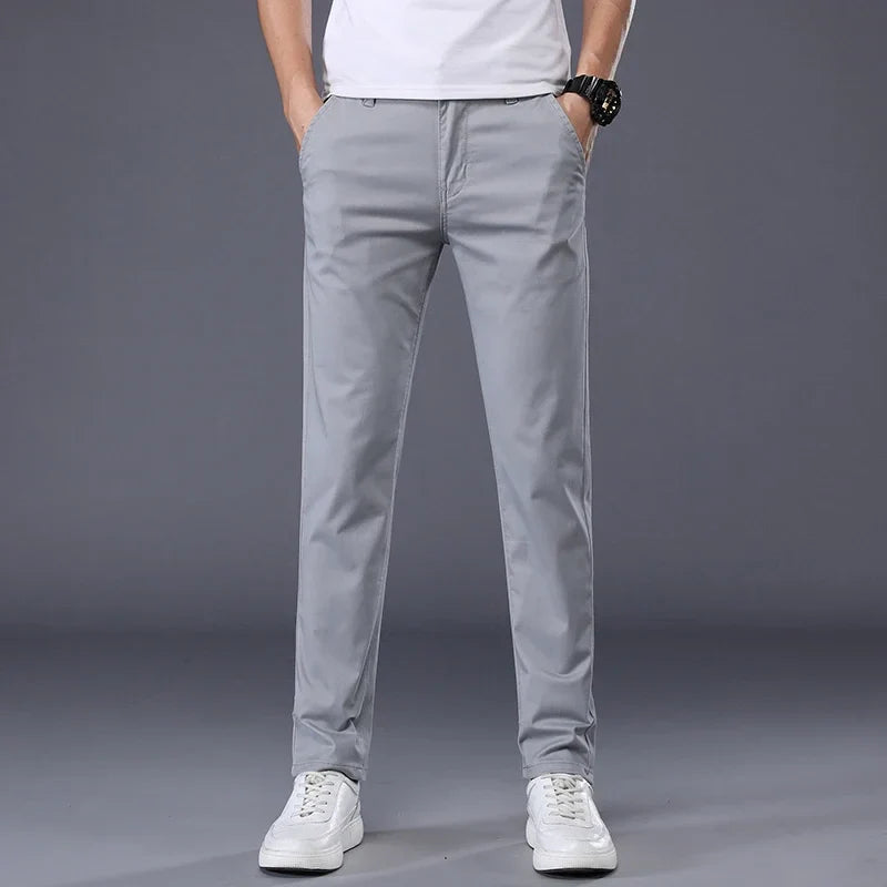 Montari Slim-Fit Cotton Trousers