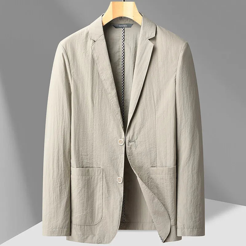 Vestori Linen Button-Up Blazer Jacket
