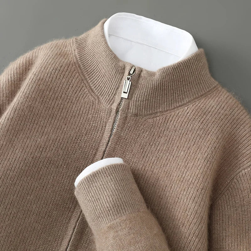 Vestori Cashmere Zip-Up Cardigan