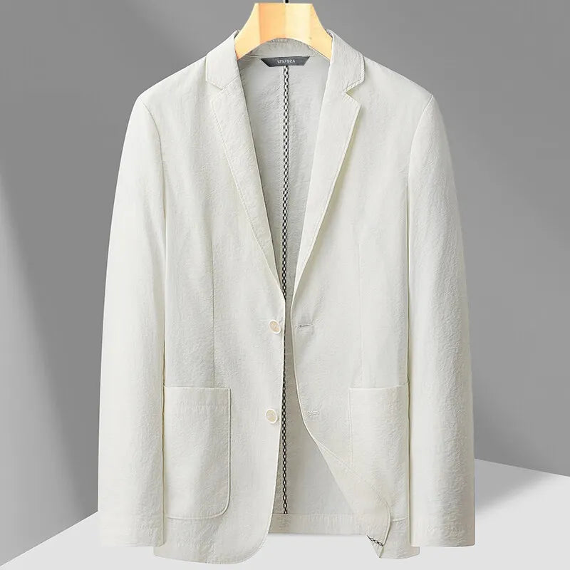 Vestori Linen Button-Up Blazer Jacket