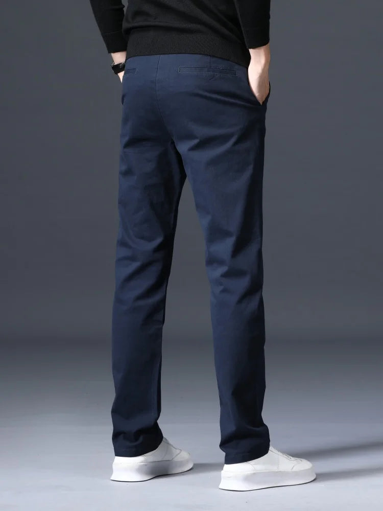 Harrison Cotton Slim-Fit Trousers