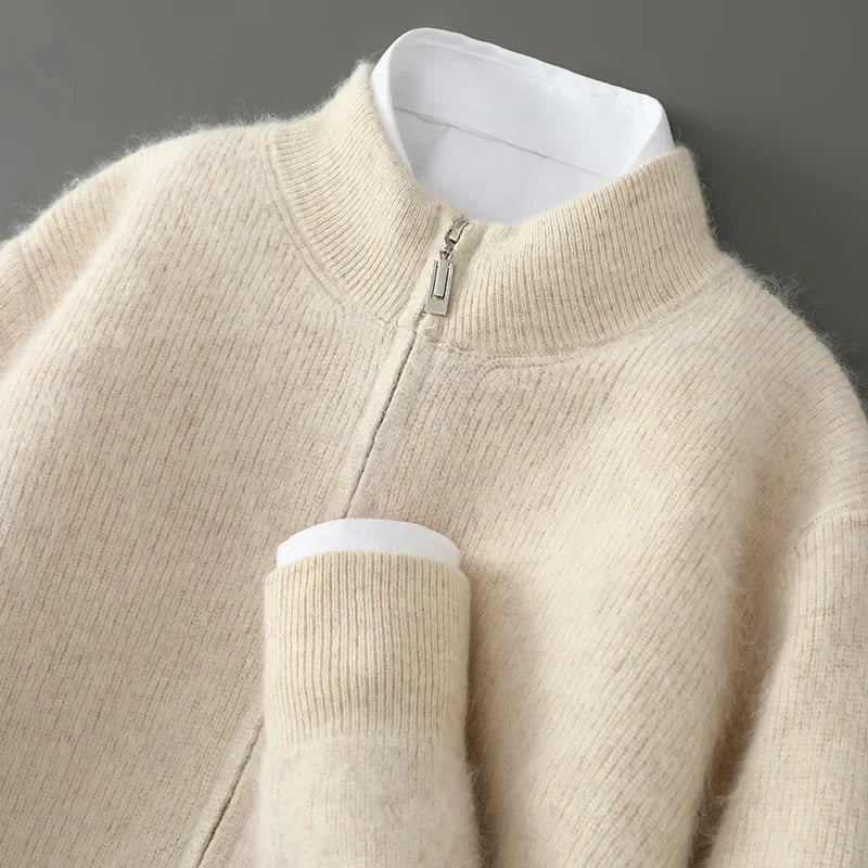Vestori Cashmere Zip-Up Cardigan