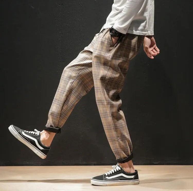 Harrison Cotton Plaid Pants