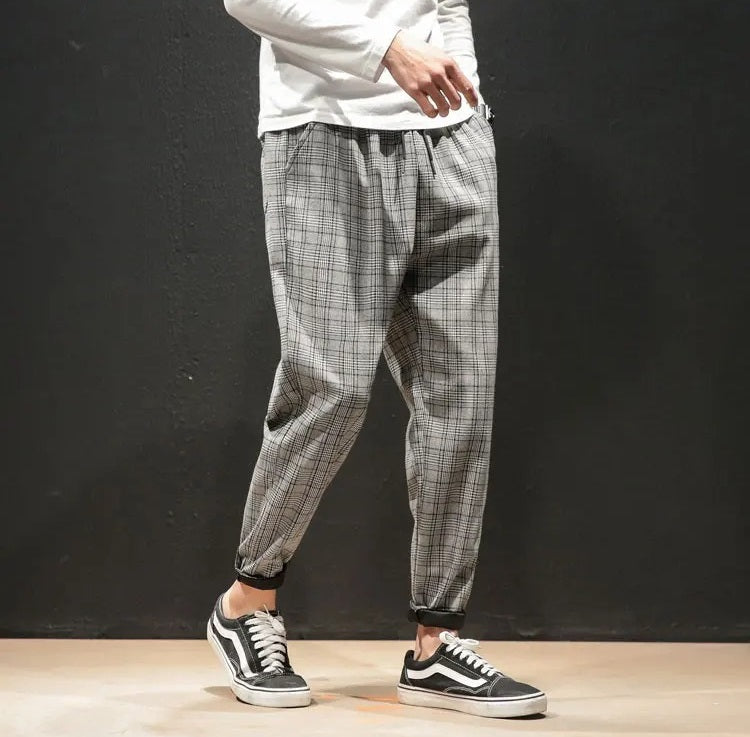 Harrison Cotton Plaid Pants