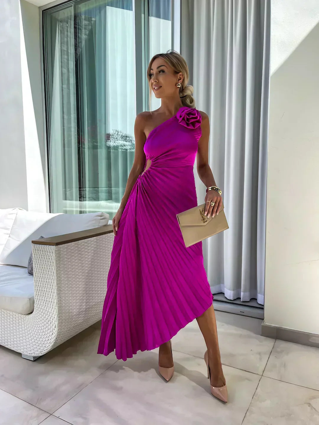 Floral Midi Dress – Women's Party Dress
