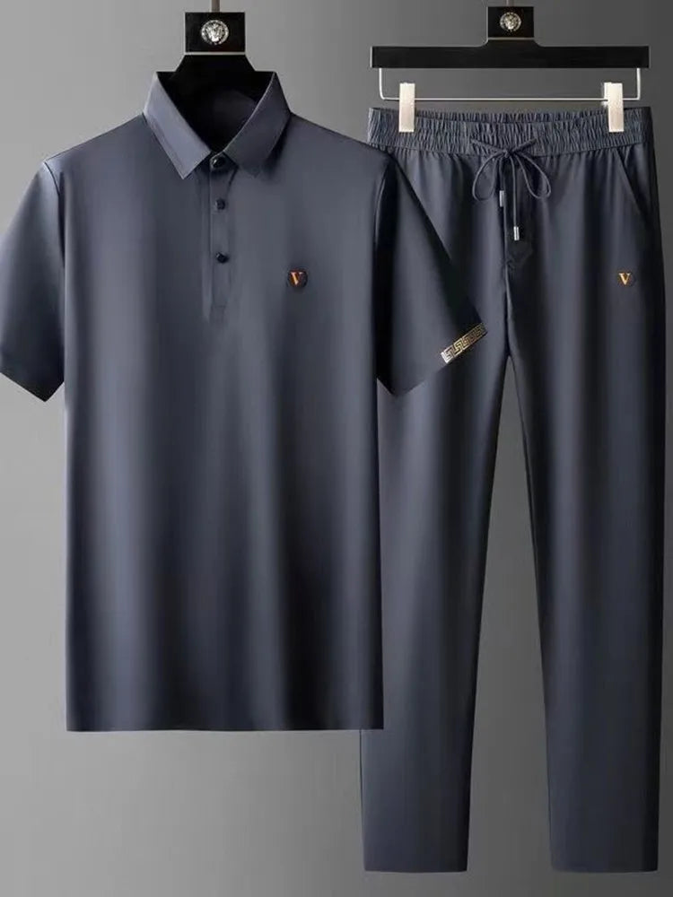 Men's Matching Polo & Pants Set – Relaxed Fit