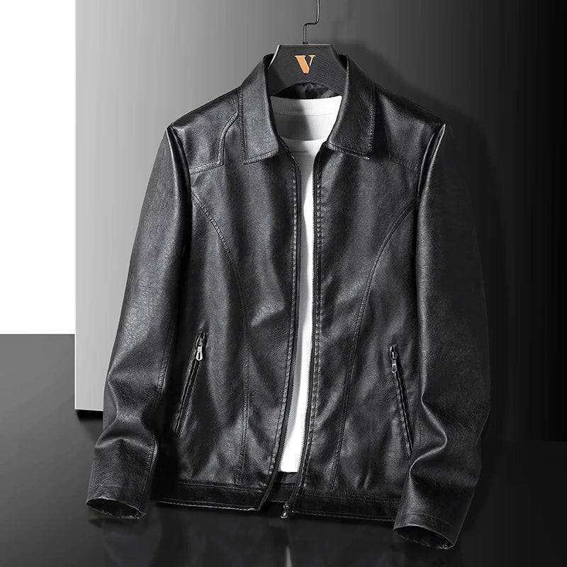 Dorenzo Leather Zip-Up Jacket – Men's Relaxed Fit