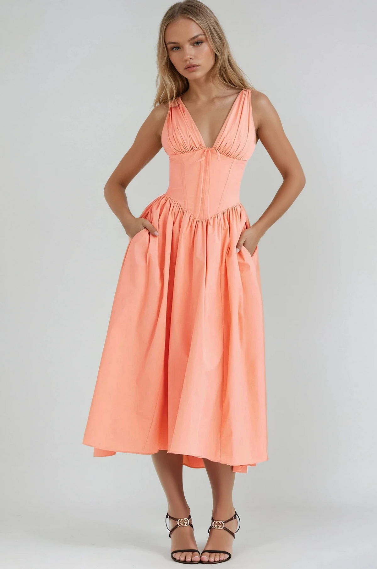Flowy Midi Dress – Women's Summer Dress