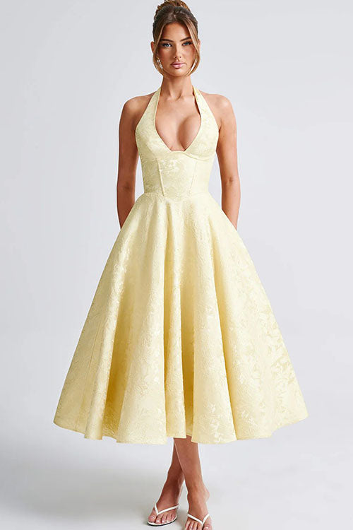 Jacquard Maxi Dress – Women's Wedding Guest Dress