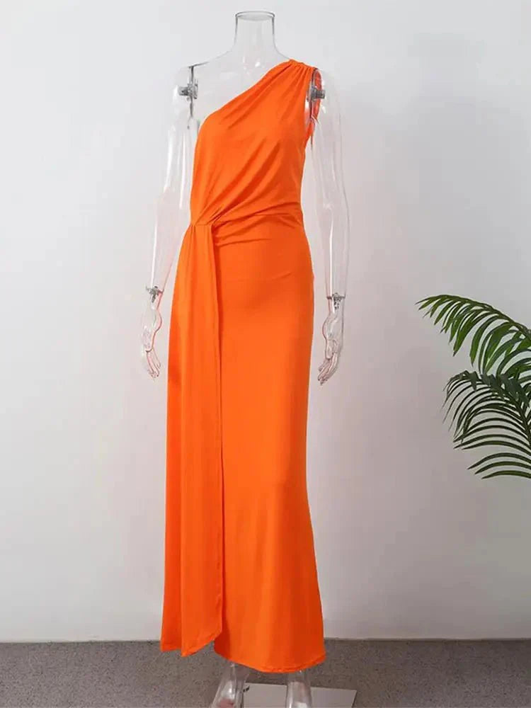 One-Shoulder Maxi Dress – Women's Formal Evening Dress