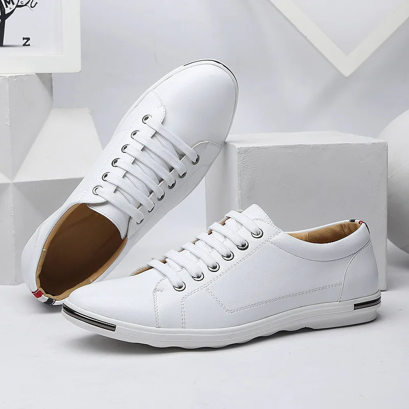 Men's Genuine Leather Low-Top Sneakers