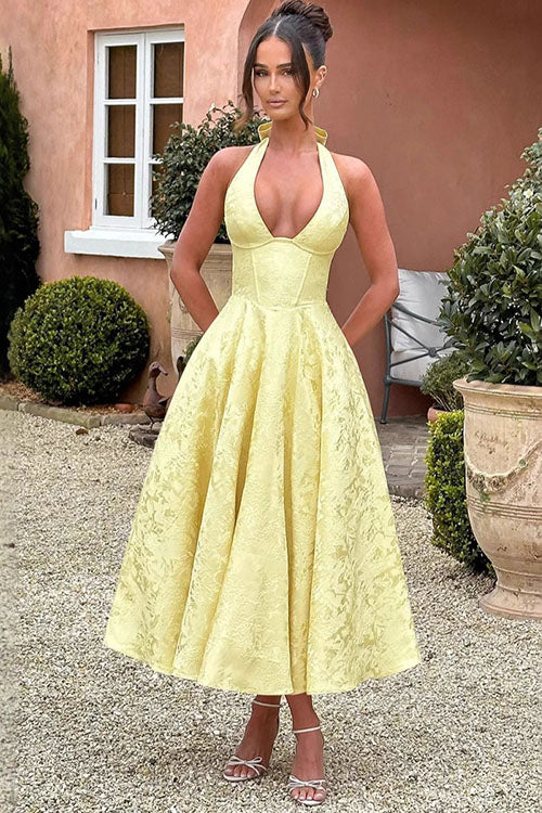 Jacquard Maxi Dress – Women's Wedding Guest Dress