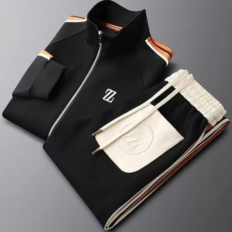 Men's Stripe 2-Piece Jogger Tracksuit Set