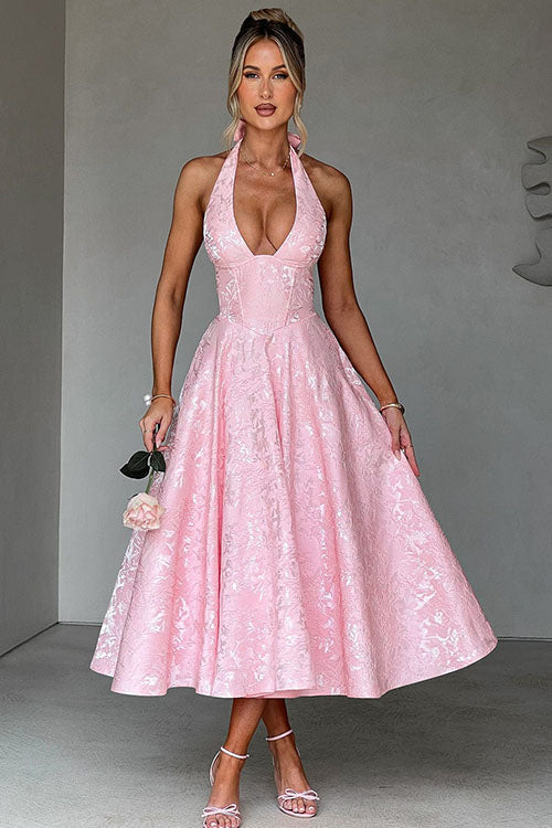 Jacquard Maxi Dress – Women's Wedding Guest Dress