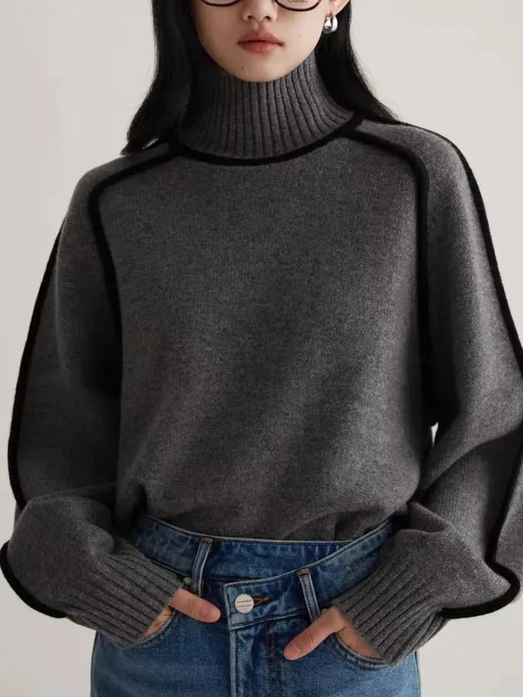 Celina Ribbed Turtleneck Sweater