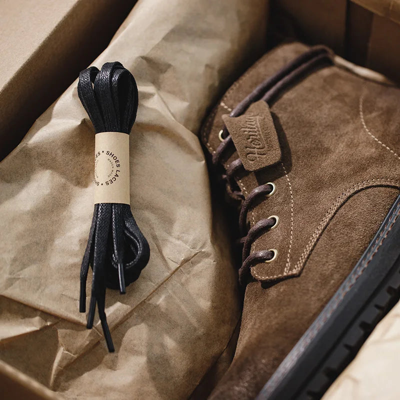 Harland Leather Lace-Up Ankle Boots